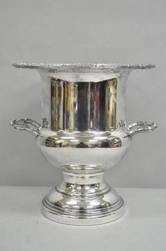 Vintage Victorian Style Silver Plated Trophy Cup Champagne Chiller Ice Bucket