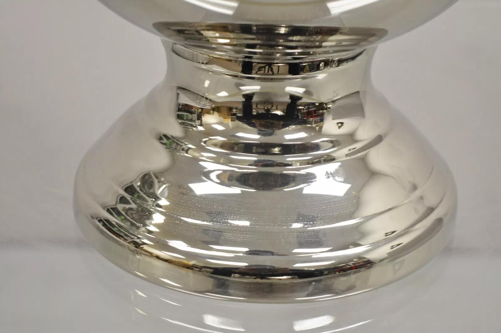 Vintage Victorian Style Silver Plated Trophy Cup Champagne Chiller Ice Bucket In Good Condition For Sale In Philadelphia, PA