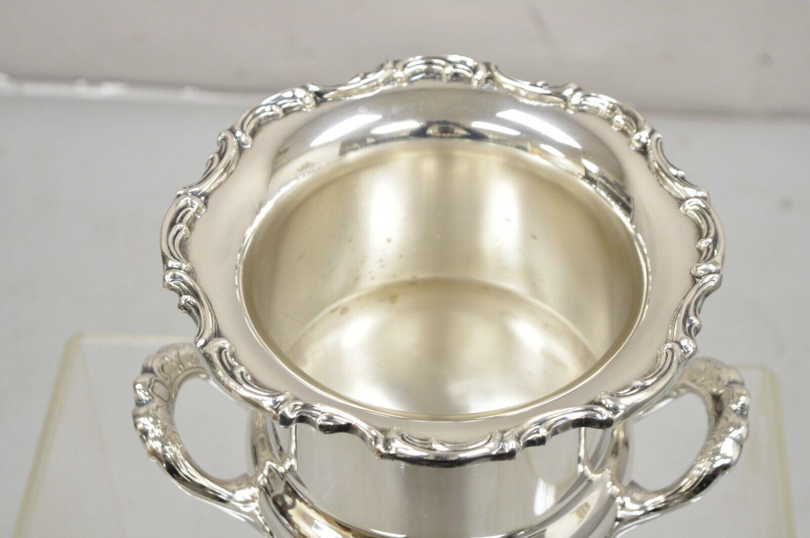 Vintage Victorian Style Silver Plated Trophy Cup Champagne Chiller Ice Bucket For Sale 1