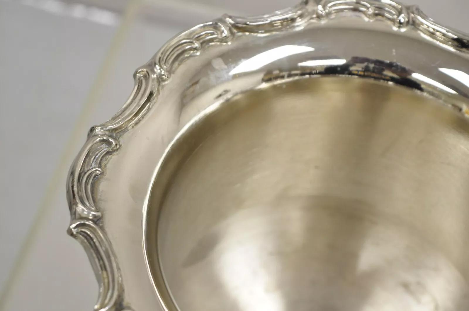 Vintage Victorian Style Silver Plated Trophy Cup Champagne Chiller Ice Bucket For Sale 1
