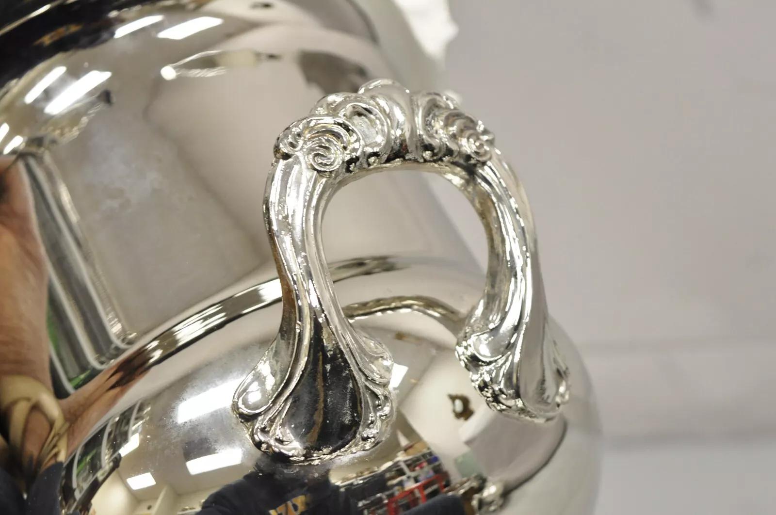 Vintage Victorian Style Silver Plated Trophy Cup Champagne Chiller Ice Bucket For Sale 4