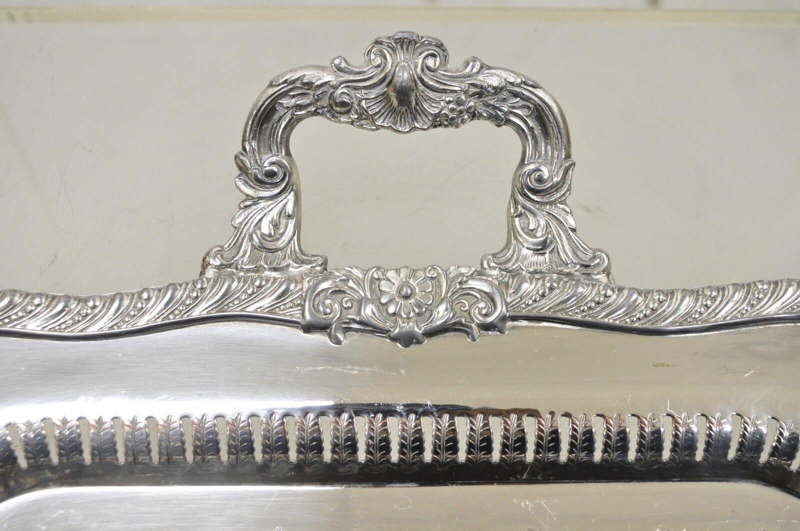 Vintage viktorianischen Stil versilbert Twin Handle verzierten 26