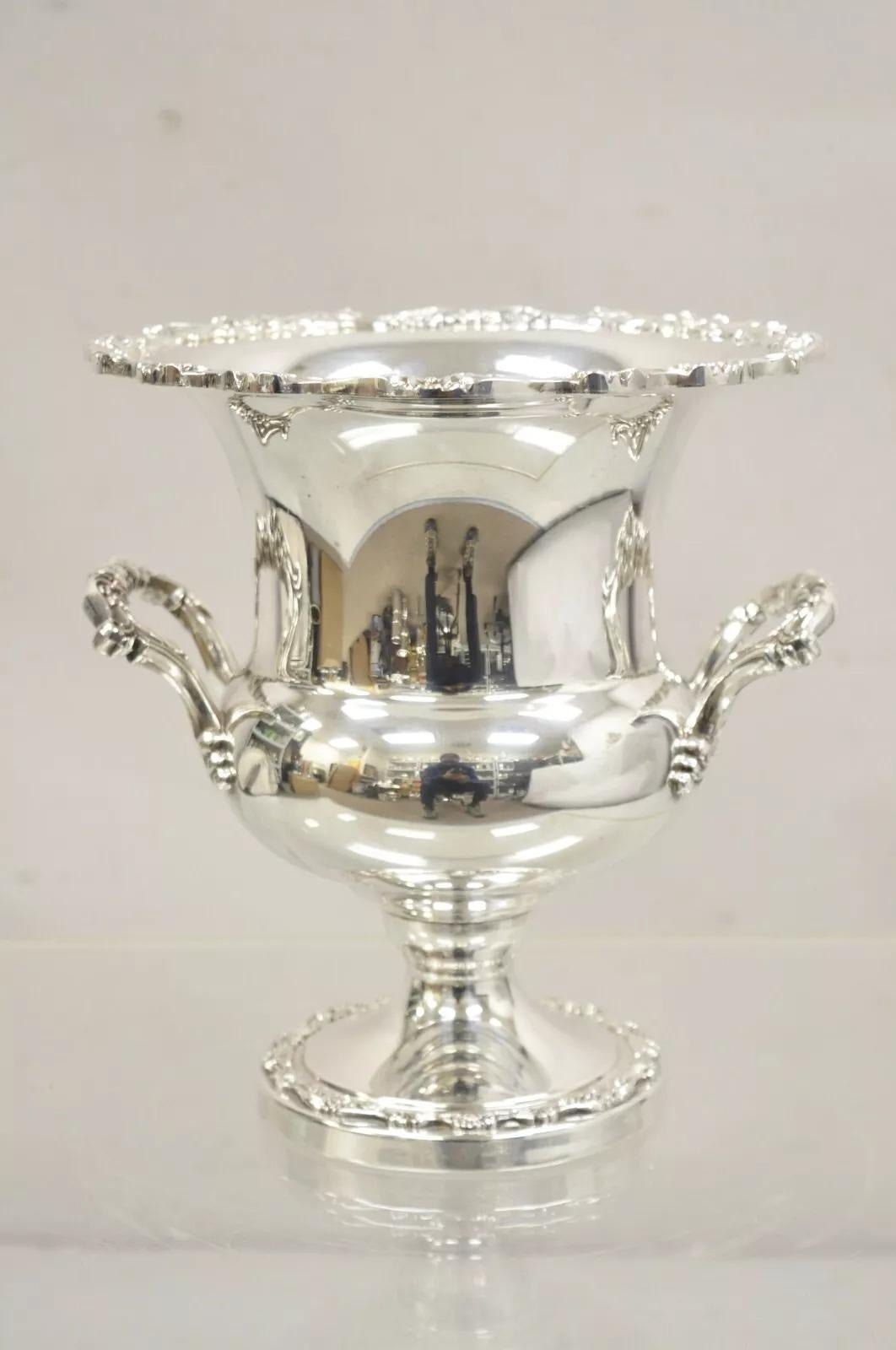 Vintage viktorianischen Stil groß geriffelte Trophäe Cup Champagner Chiller Eiskübel im Angebot 5