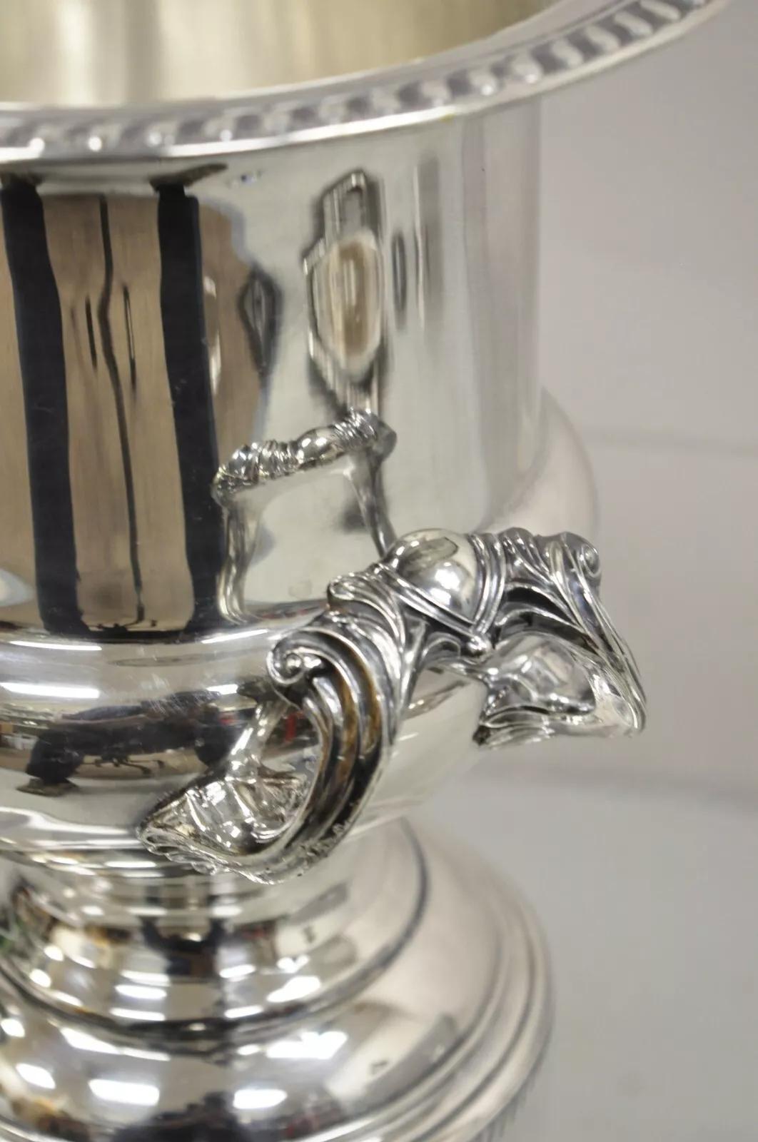 Vintage Victorian Style Trophy Cup Silver Plated Champagne Chiller Ice Bucket 5