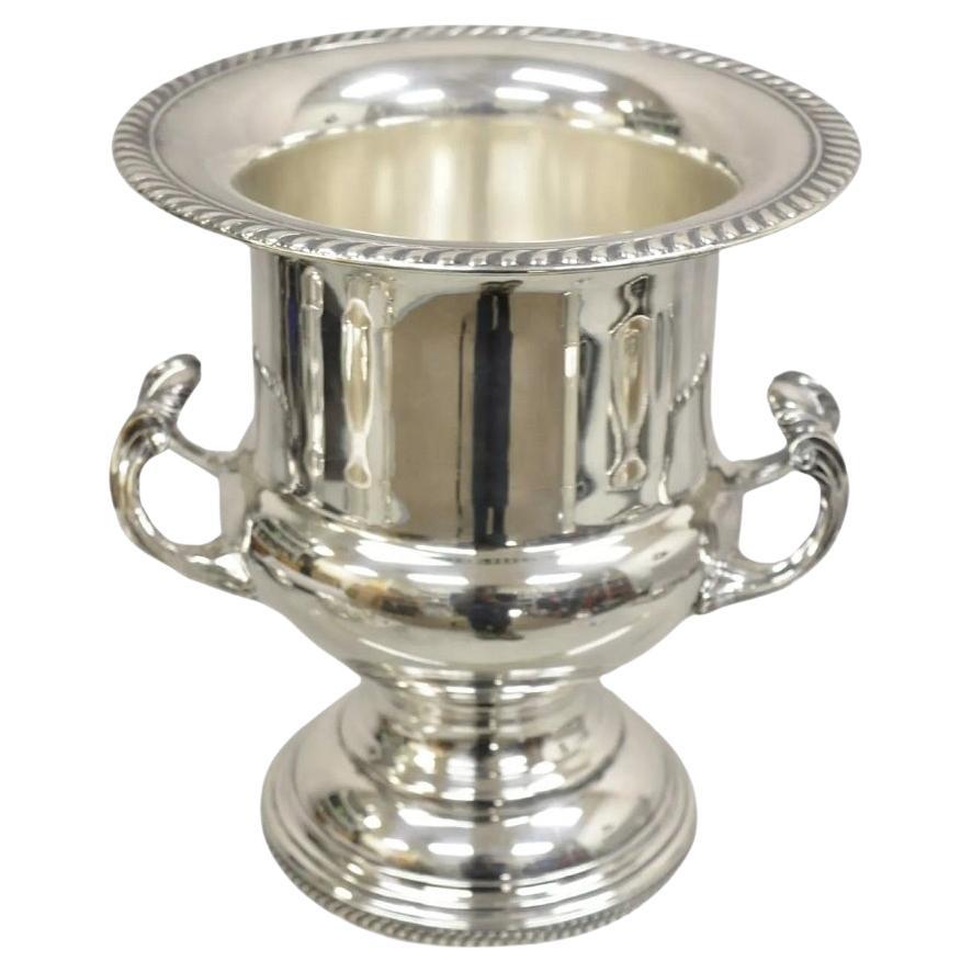 Vintage Victorian Style Trophy Cup Silver Plated Champagne Chiller Ice Bucket For Sale