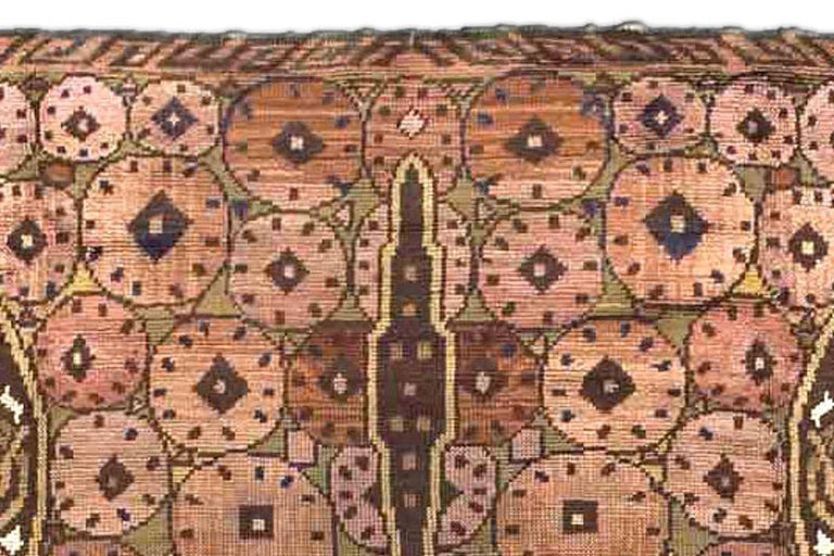 Brown Viennese Handwoven Wool Carpet