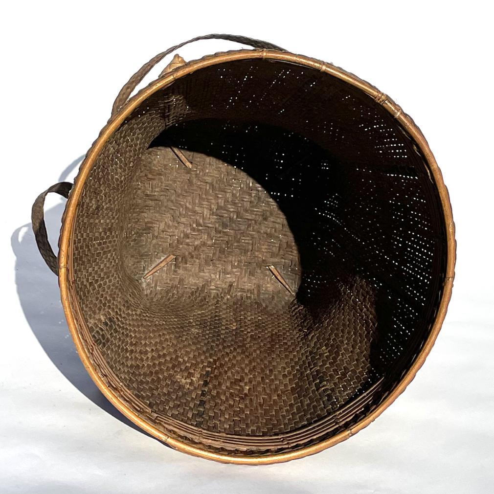 Bamboo Vintage Vietnamese Backpack Basket For Sale