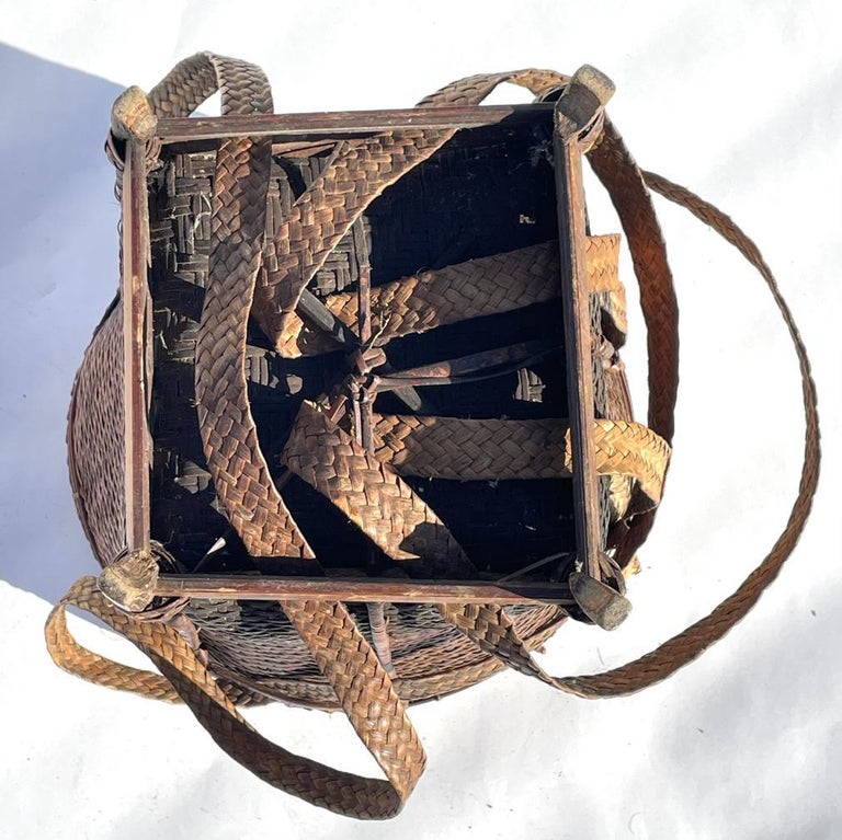 Vintage Vietnamese Backpack Basket For Sale at 1stDibs basket