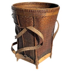 Antique Vietnamese Backpack Basket