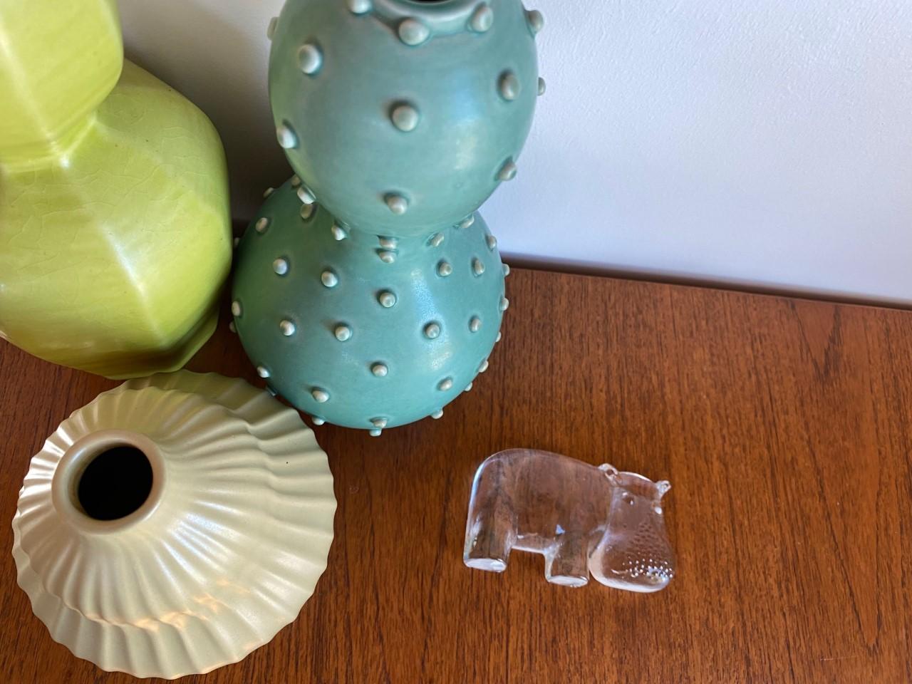 glass hippo figurine