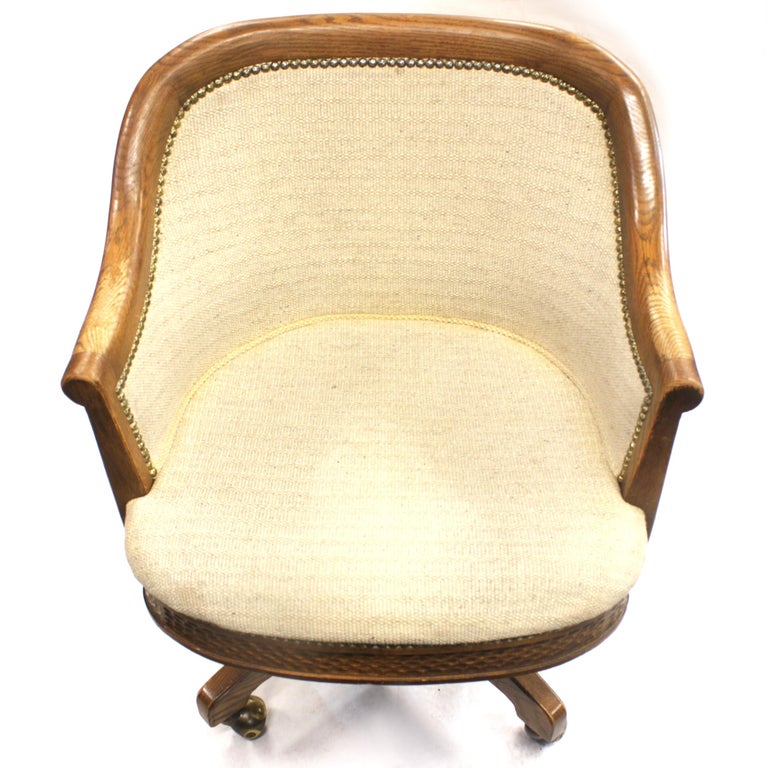 Vintage Viking Oak Executive Desk with Matching Chair by Romweber at