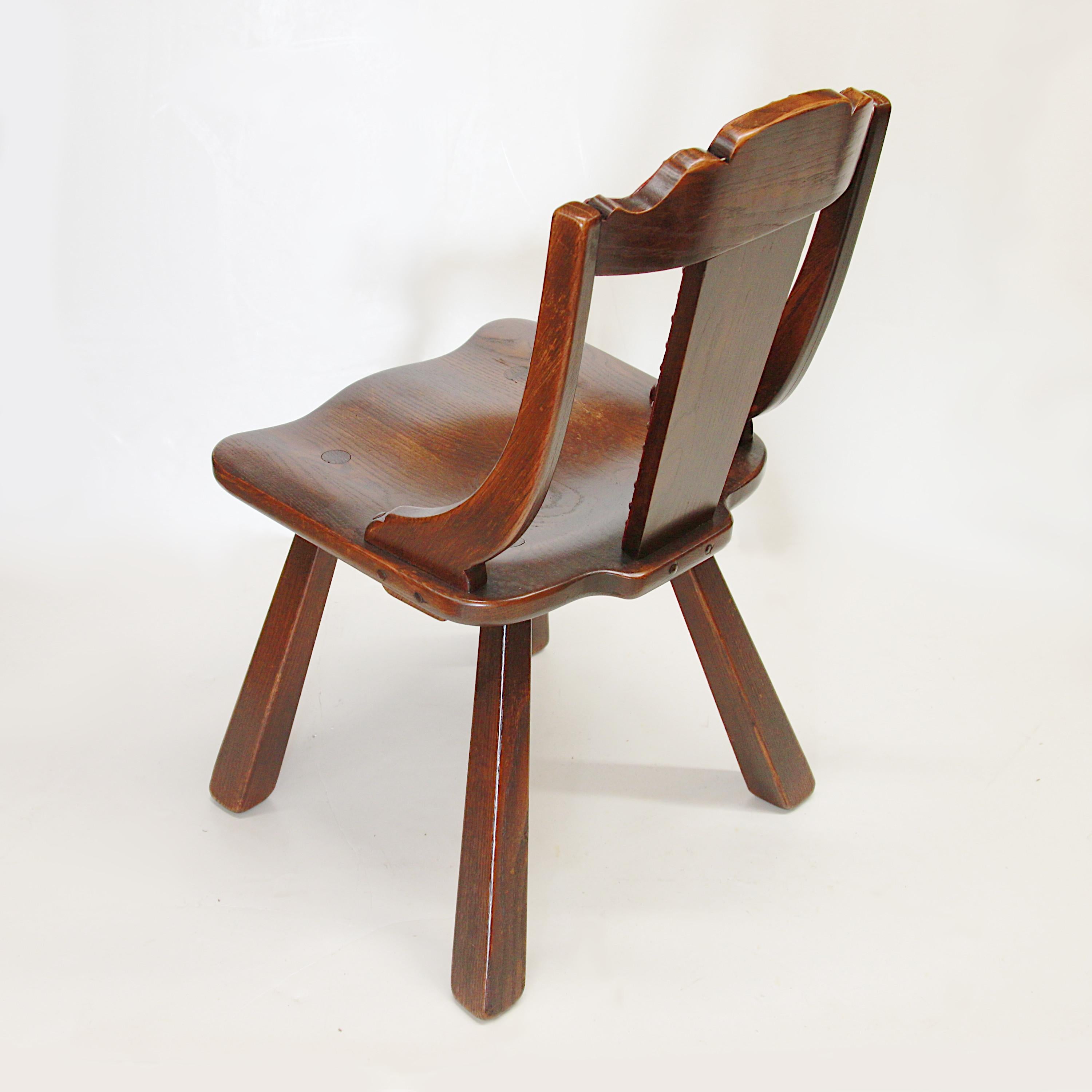 Bureau vintage Viking en chêne avec trou de genou et chaise assortie par Romweber en vente 6