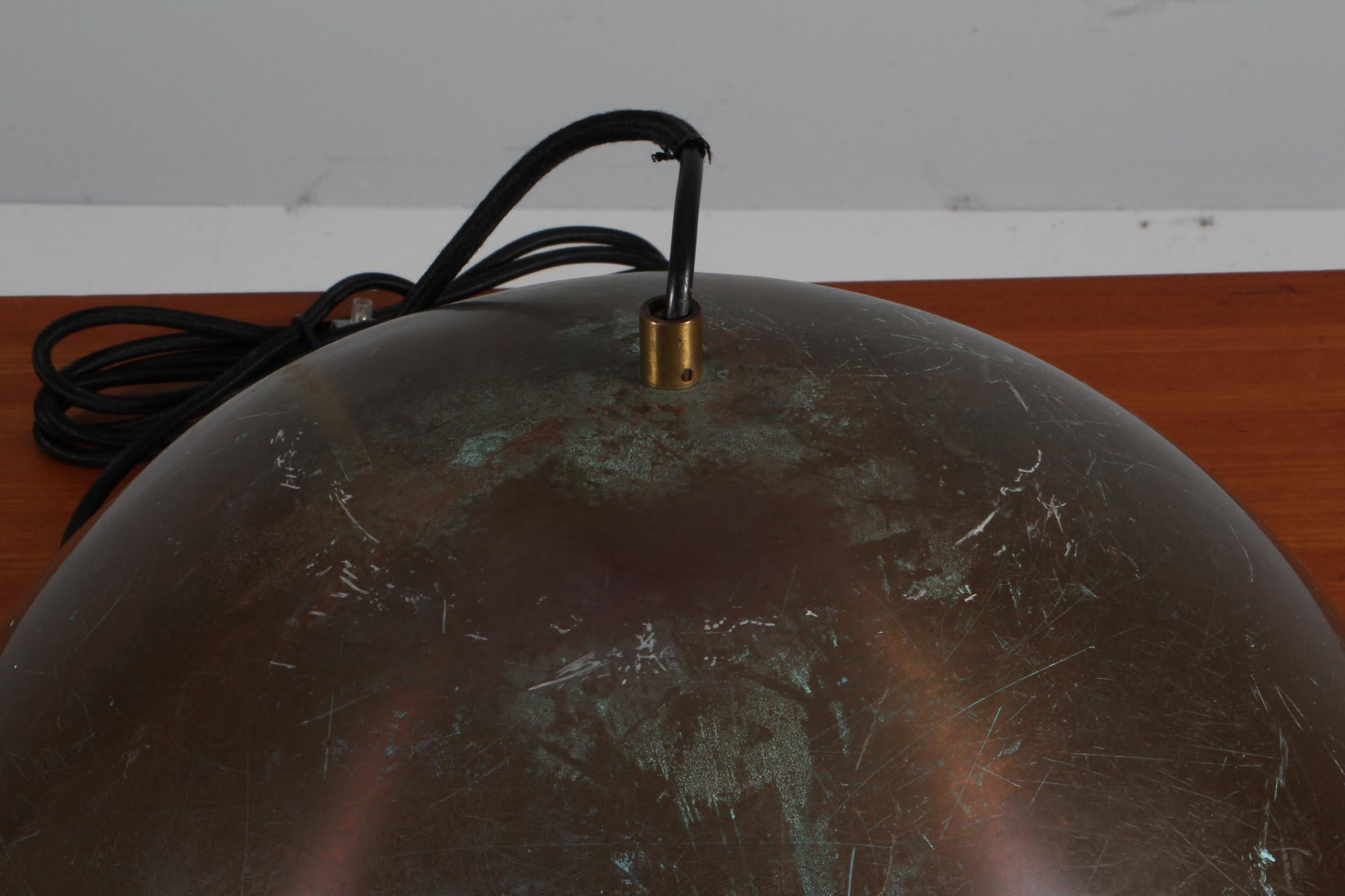Scandinavian Modern Vintage Vilhelm Wohlert Louisiana Copper Pendant Lamp by Louis Poulsen