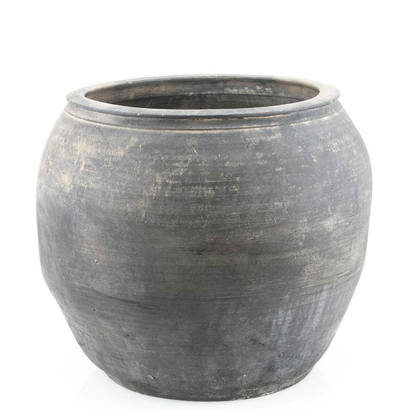 Vintage village pottery water jar - large from 1900s. Those vintage water jars are hand-selected, no two are the same, vary in size, shape, and color as shown in photos. Cracks and dents are part of products looks, which shows the special character