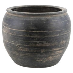 Antique Village Pottery Water Jar, Medium