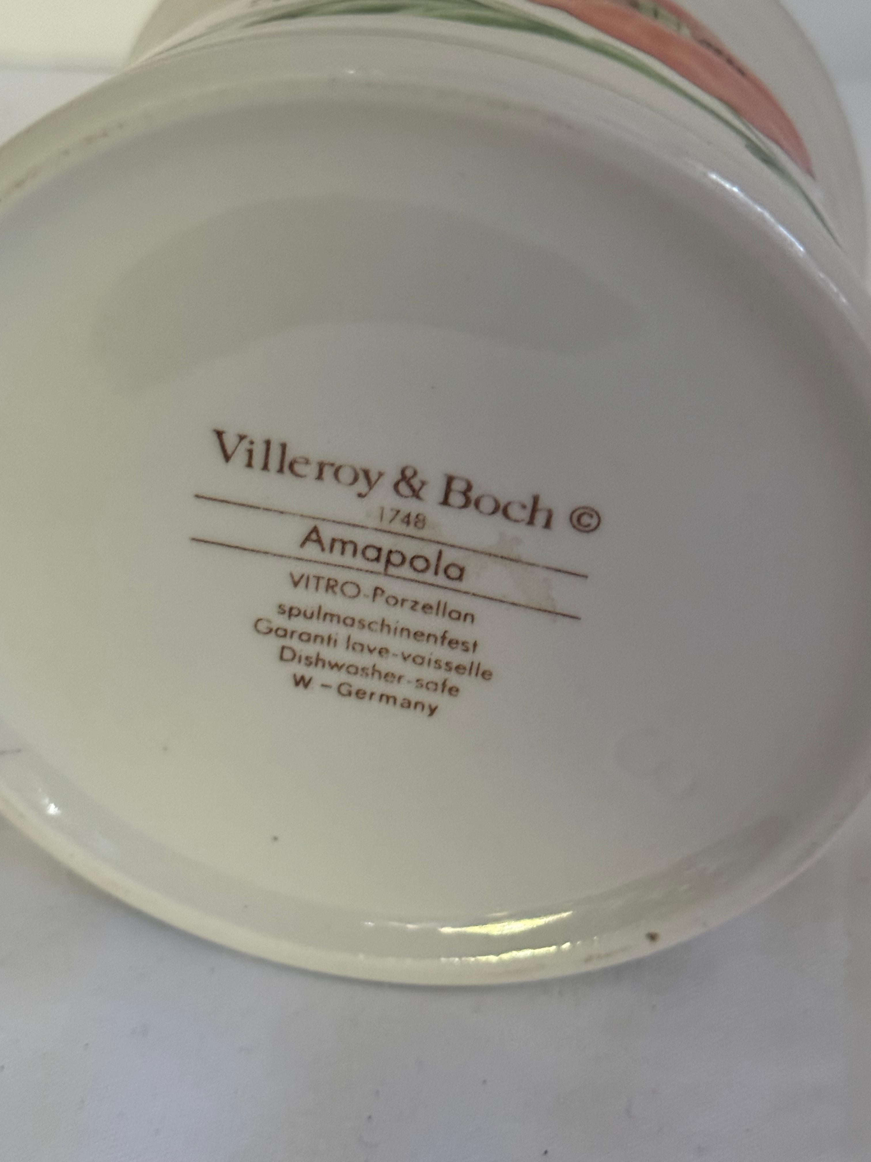 Vintage Villeroy and boch partial tea set Amapola pattern For Sale 4