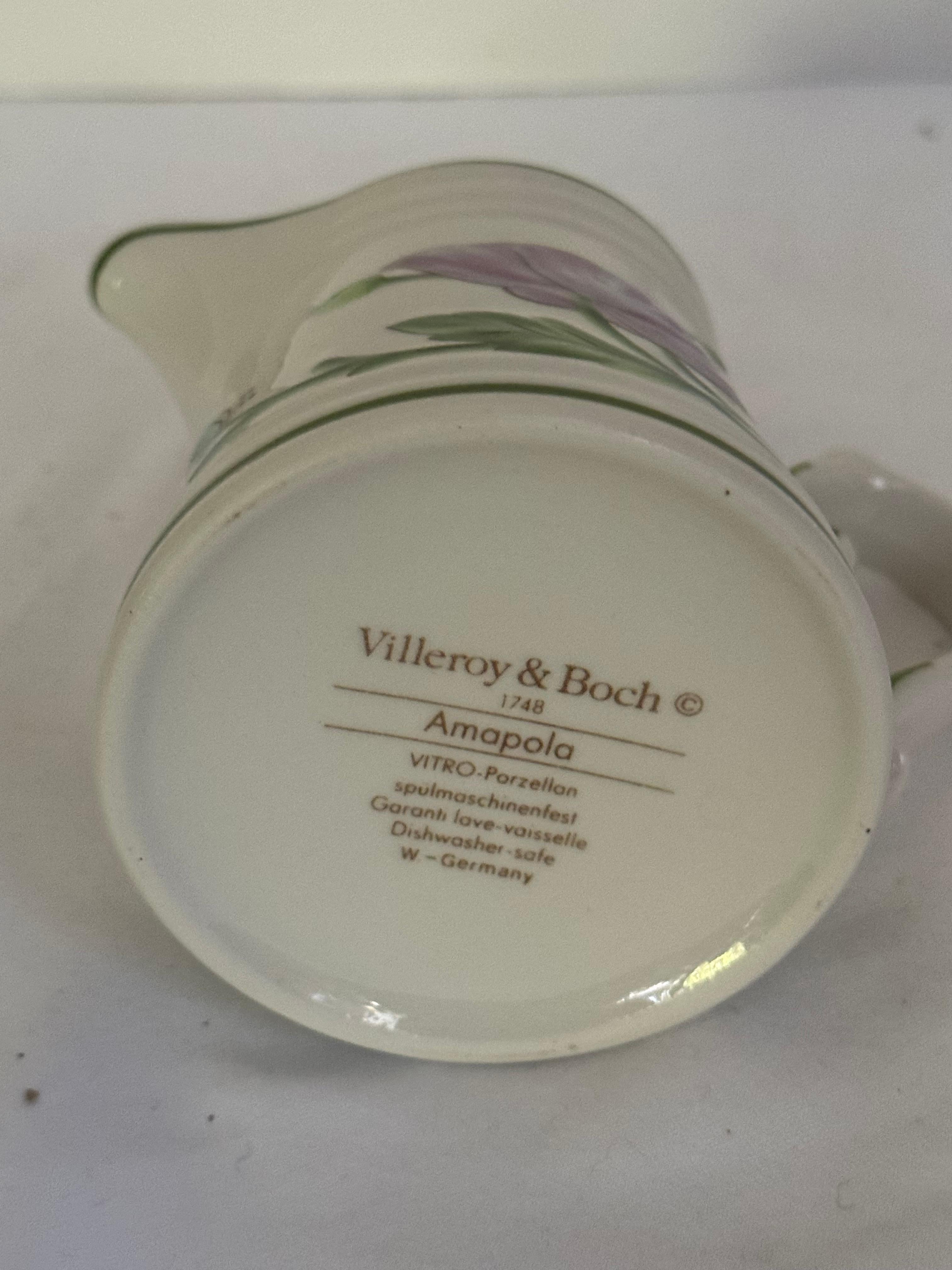 Vintage Villeroy and boch partial tea set Amapola pattern For Sale 7