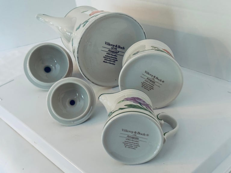 Vintage Villeroy and boch partial tea set Amapola pattern at 1stDibs