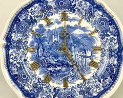 Vintage Villeroy & Boch Burgenland Blue Wall Clock - 31cm Diameter