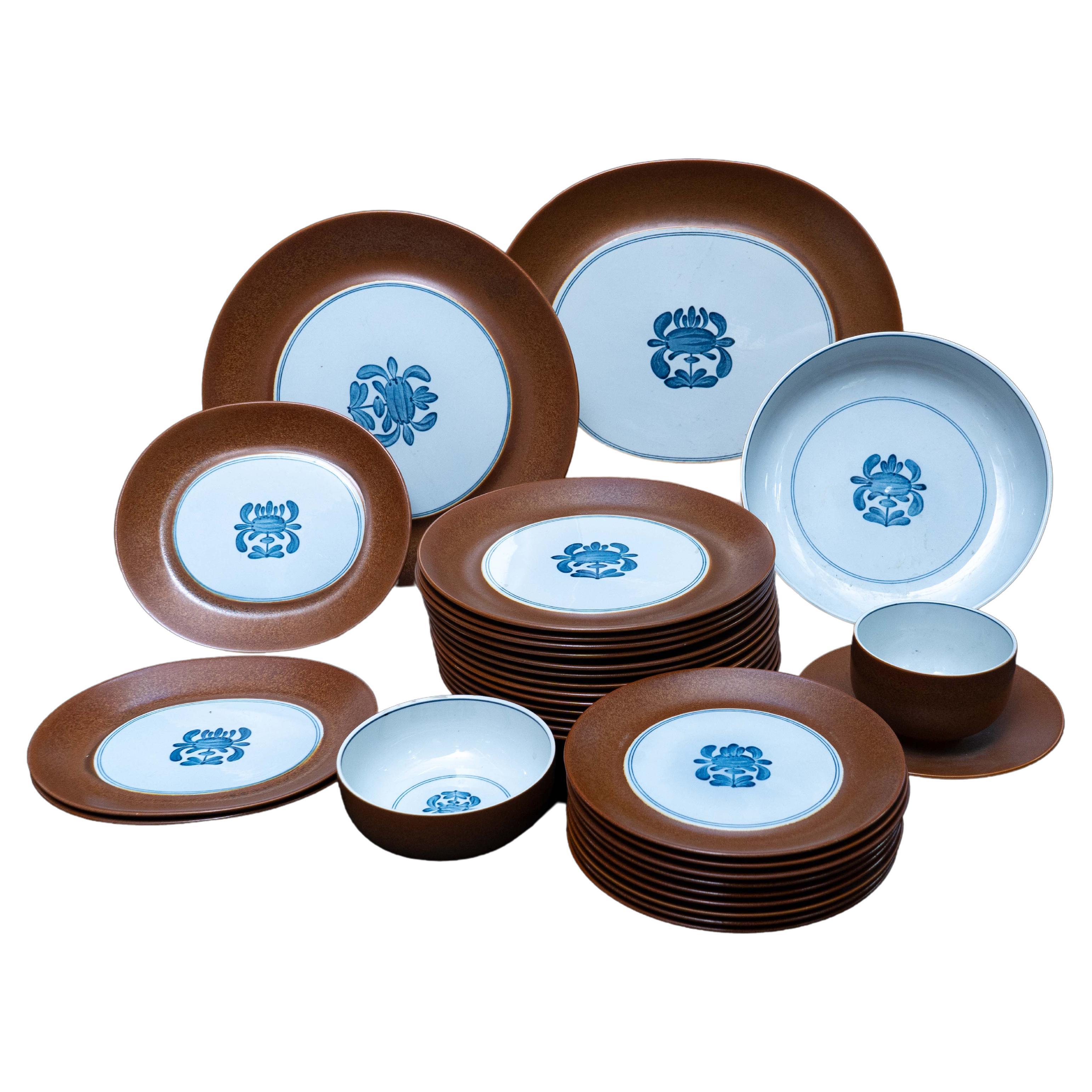 Ensemble d'assiettes et de service vintage Villeroy & Boch à motifs Chekiang