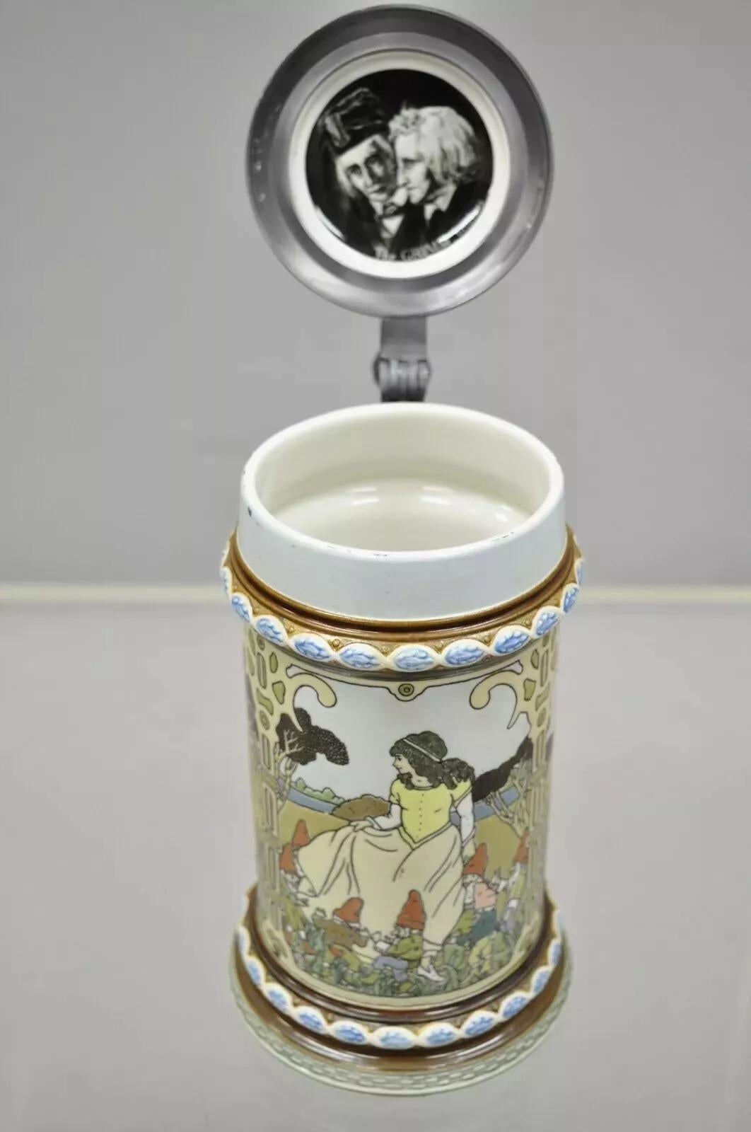 Ceramica Vintage Villeroy & Boch Mettlach Beer Stein 2901 Fiabe dei Grimm in vendita