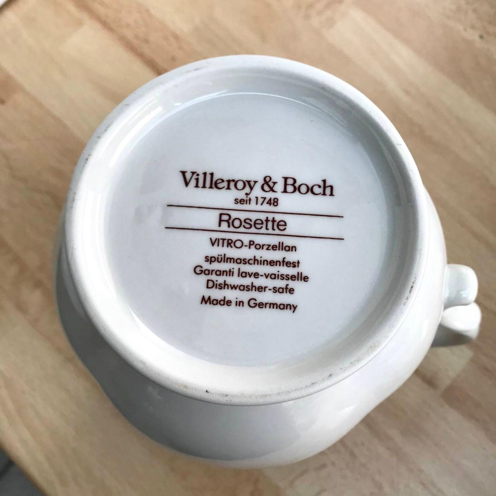 German Vintage Villeroy & Boch Rosette Teapot  Porcelain Teapot with Flowers For Sale
