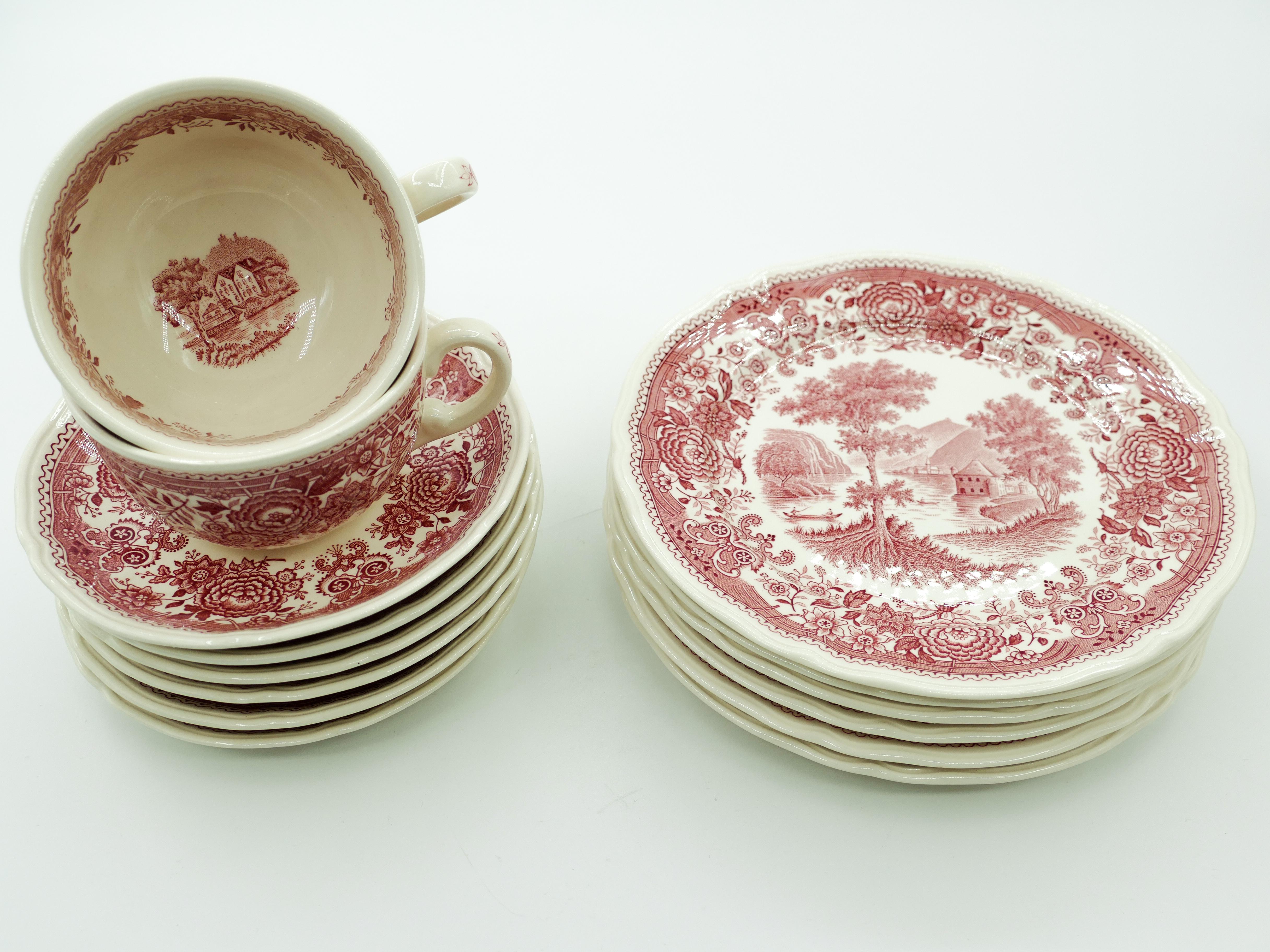 Vintage Villeroy und Boch Teeservice:: 1950er Jahre (Mitte des 20. Jahrhunderts)