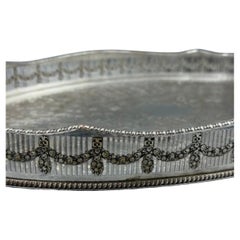 Vintage Viners Alpha Silver Plated Gallery Serving Tray