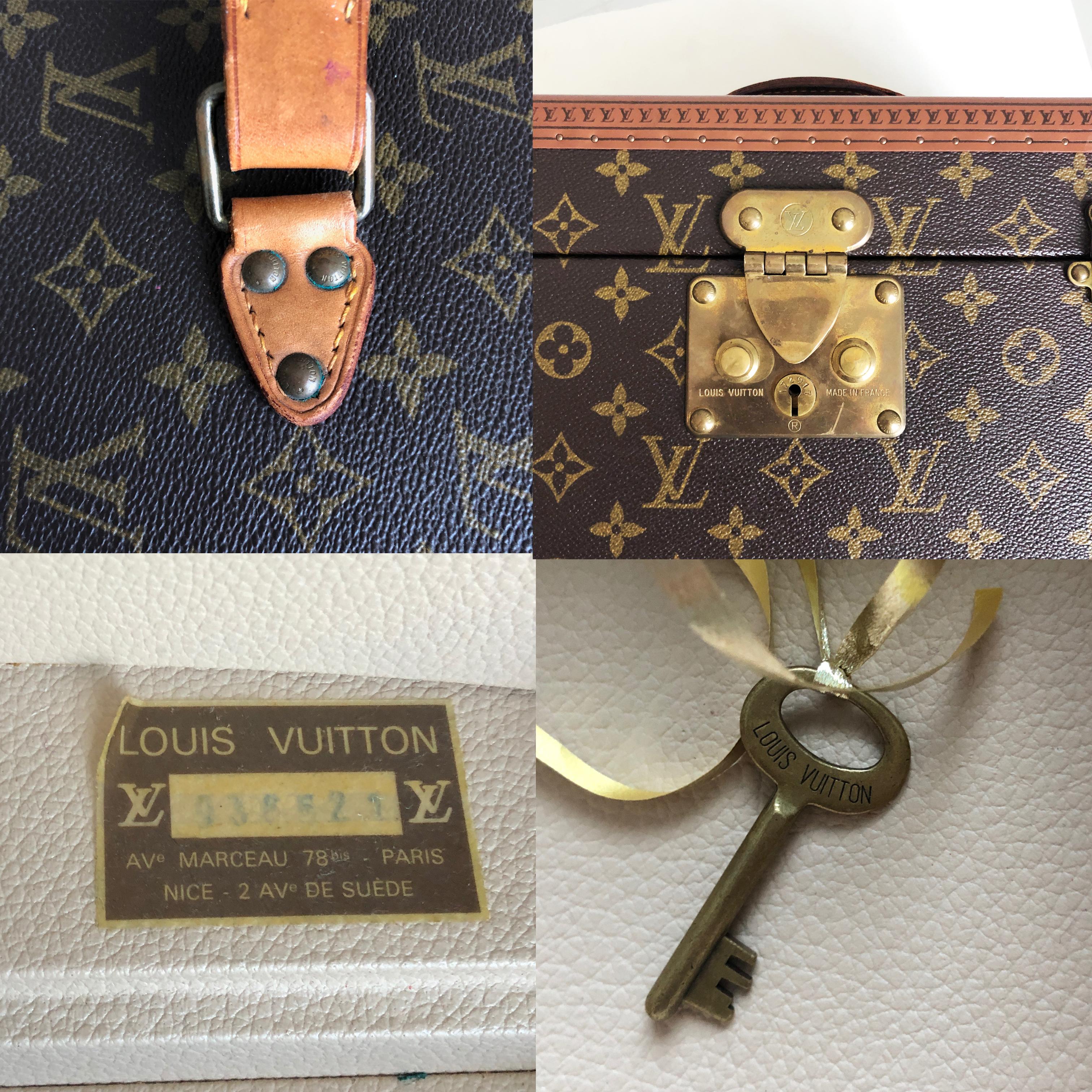 Louis Vuitton Boite Pharmacie Monogram Train Case Vanity Travel Bag Vintage 80s  2