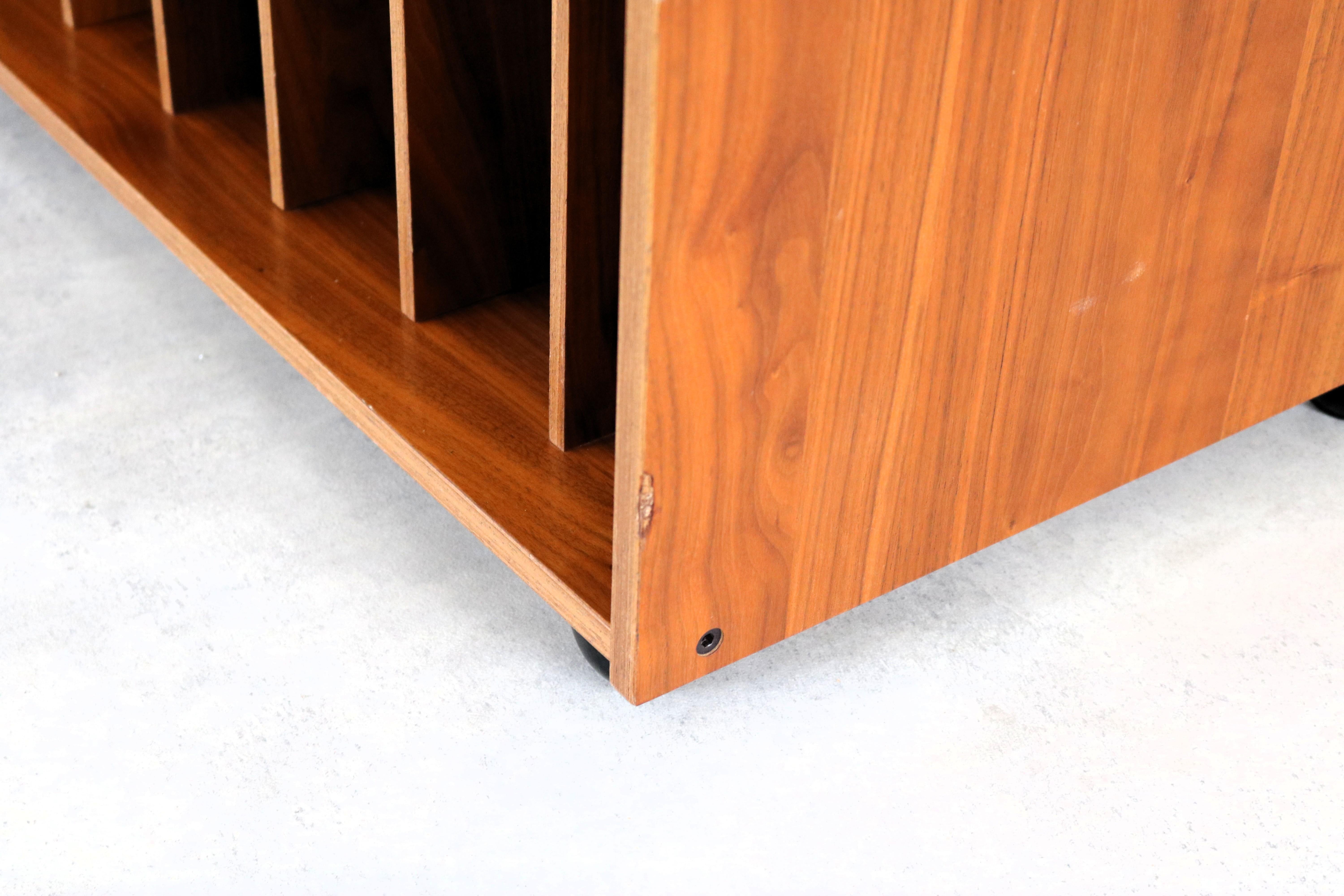 Teak vintage vinyl cabinet  audio furniture  1960s  Sweden For Sale
