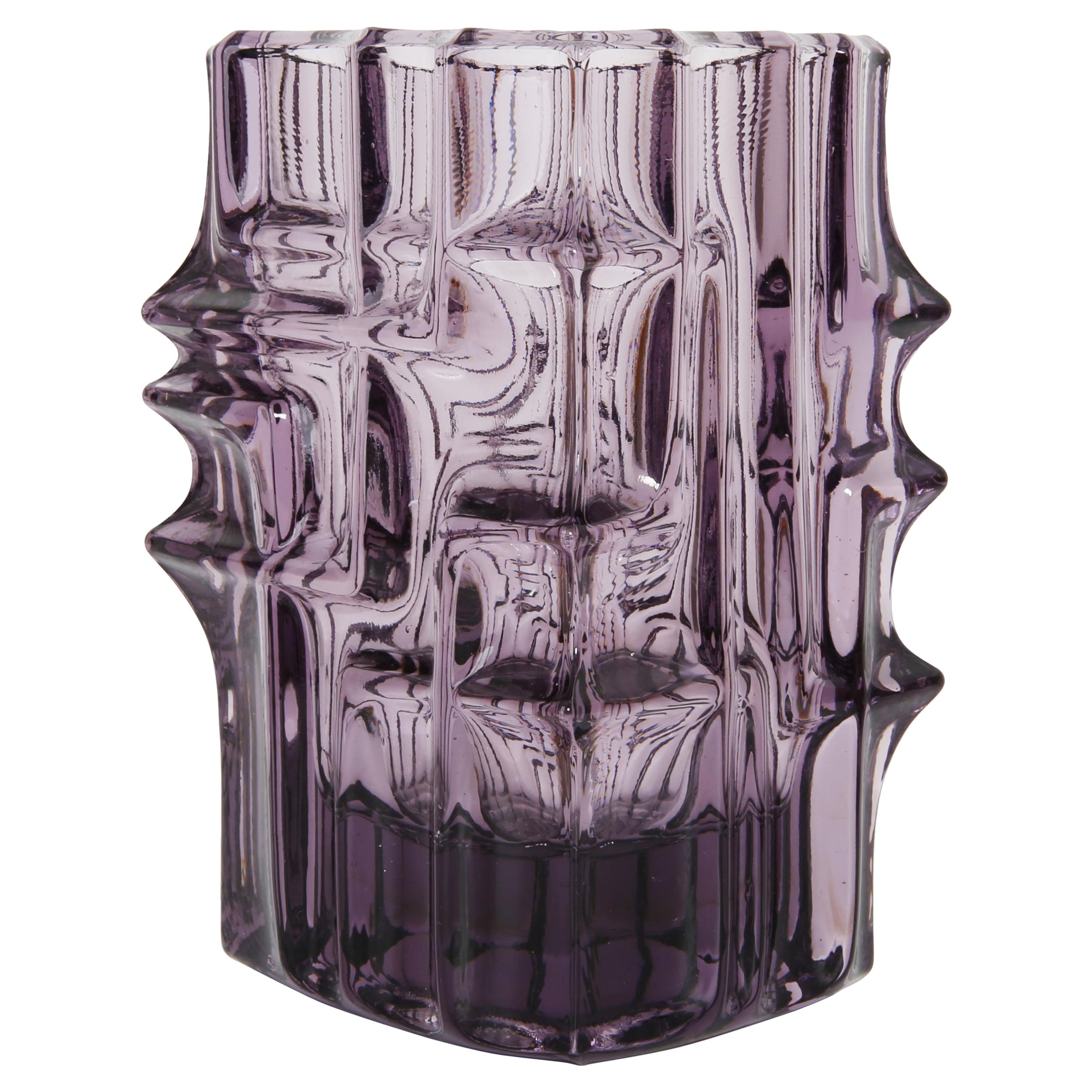 Vintage Violet Vase by Vladislav Urban, Sklo Union, 20th Century, Europe,  1960s For Sale at 1stDibs