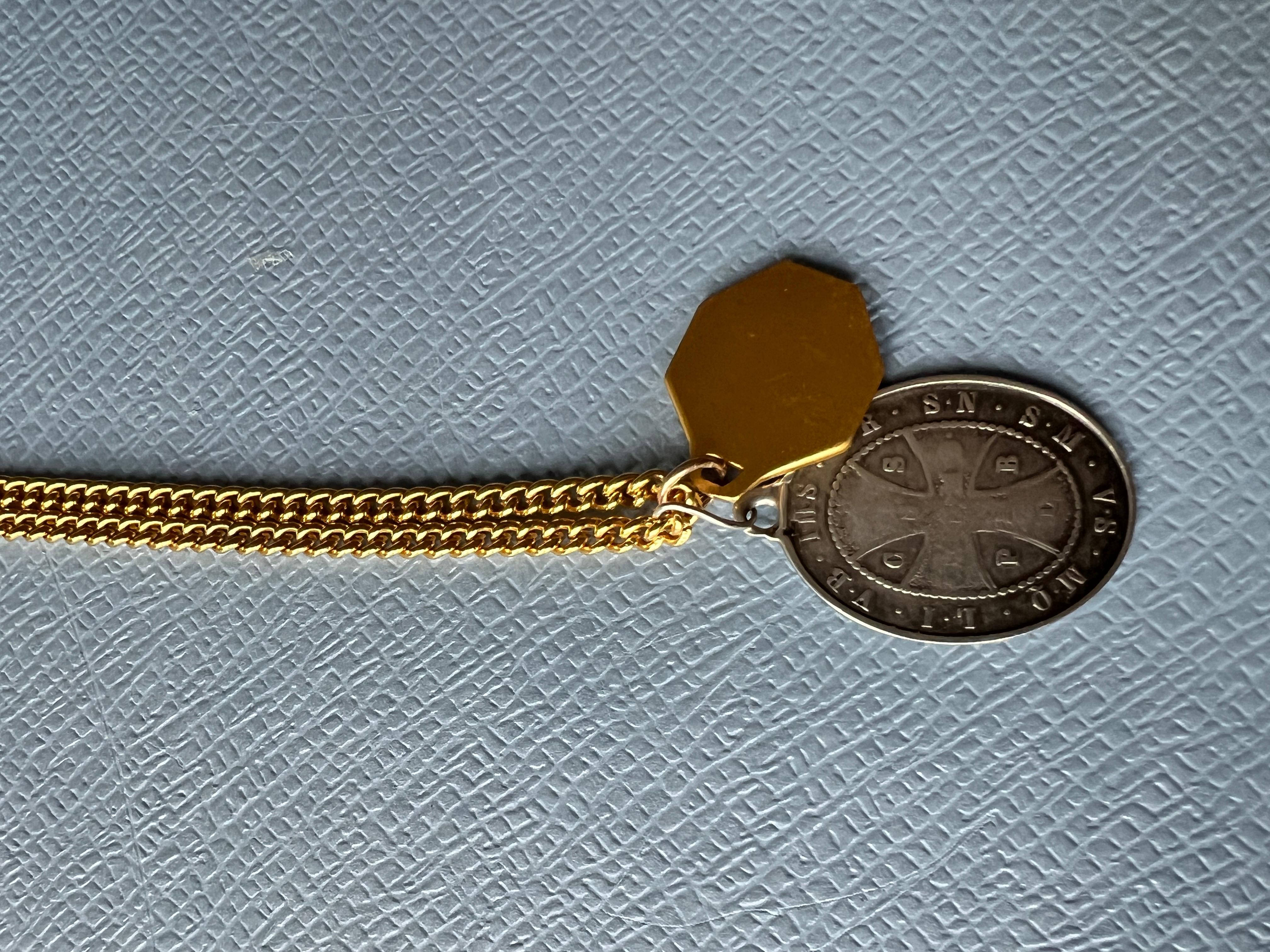 Women's or Men's Vintage Virgin Mary Medal Gold Plated Silver Medal Chain Necklace J Dauphin
