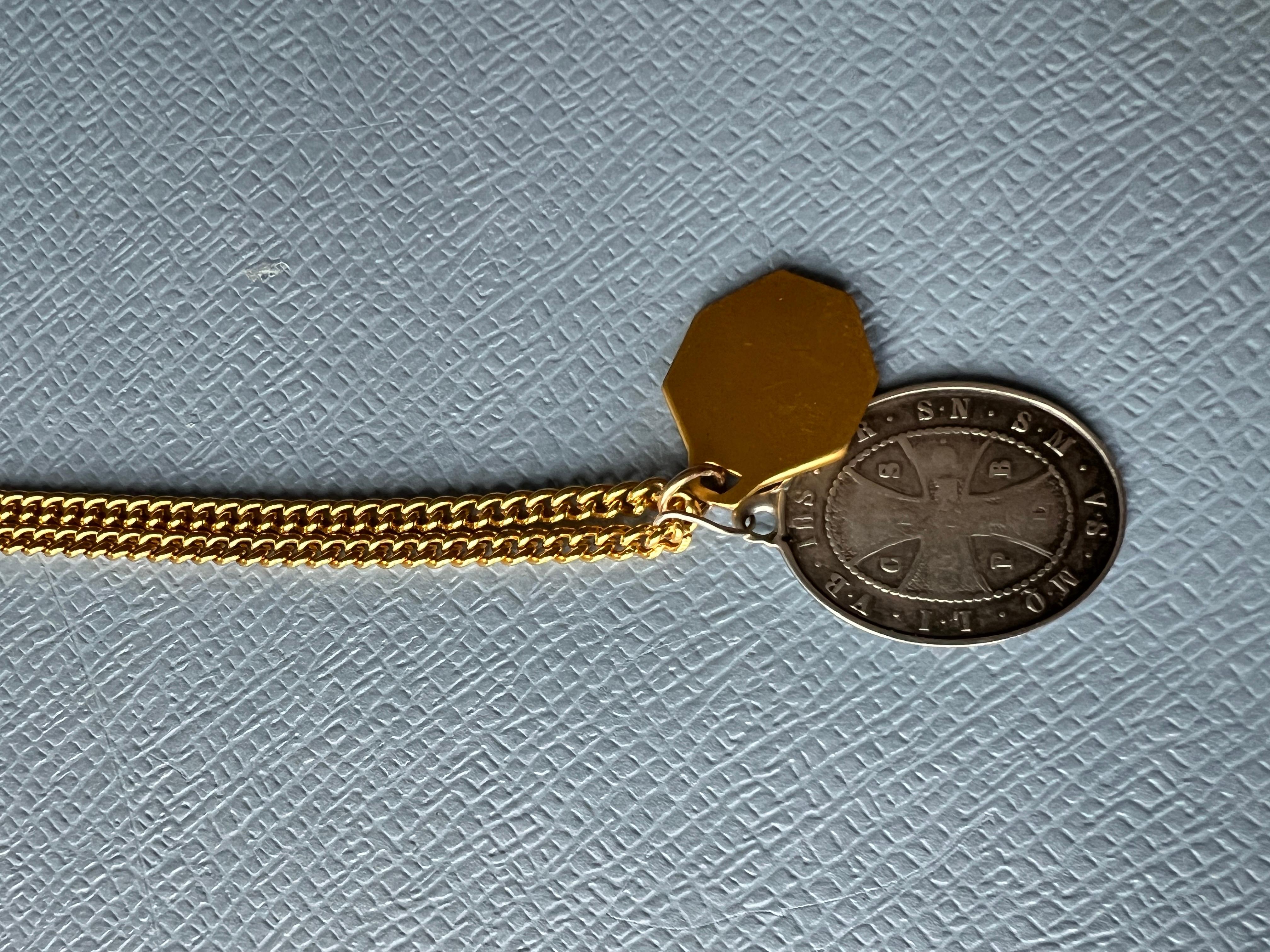 Vintage Virgin Mary Medal Gold Plated Silver Medal Chain Necklace J Dauphin 1