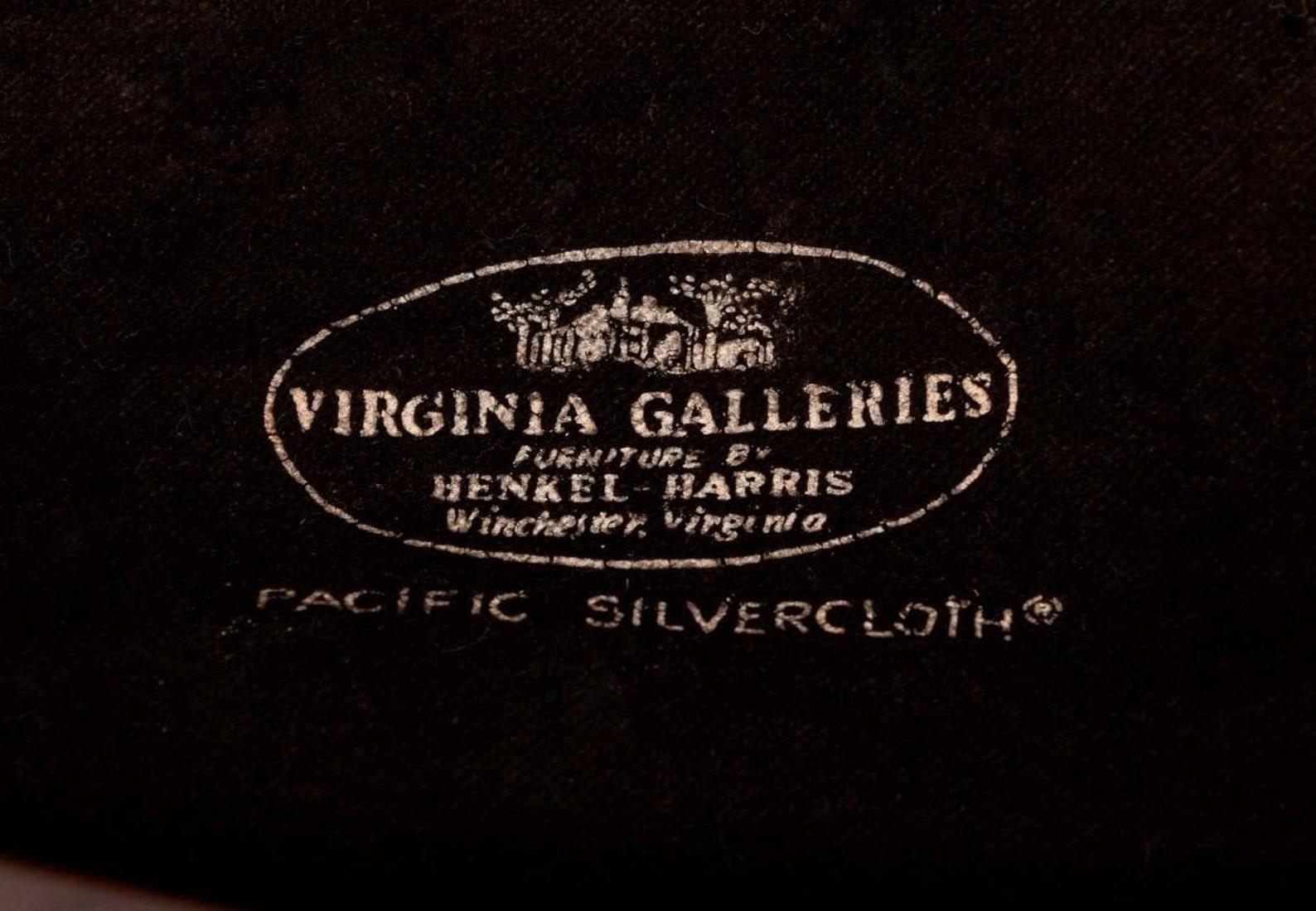 Brass Vintage Virginia Galleries Henkel Harris Flame Mahogany Sideboard