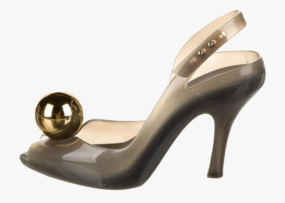 Grigio Décolleté d'epoca Anglomania Vivienne Westwood in gomma, 1993 in vendita