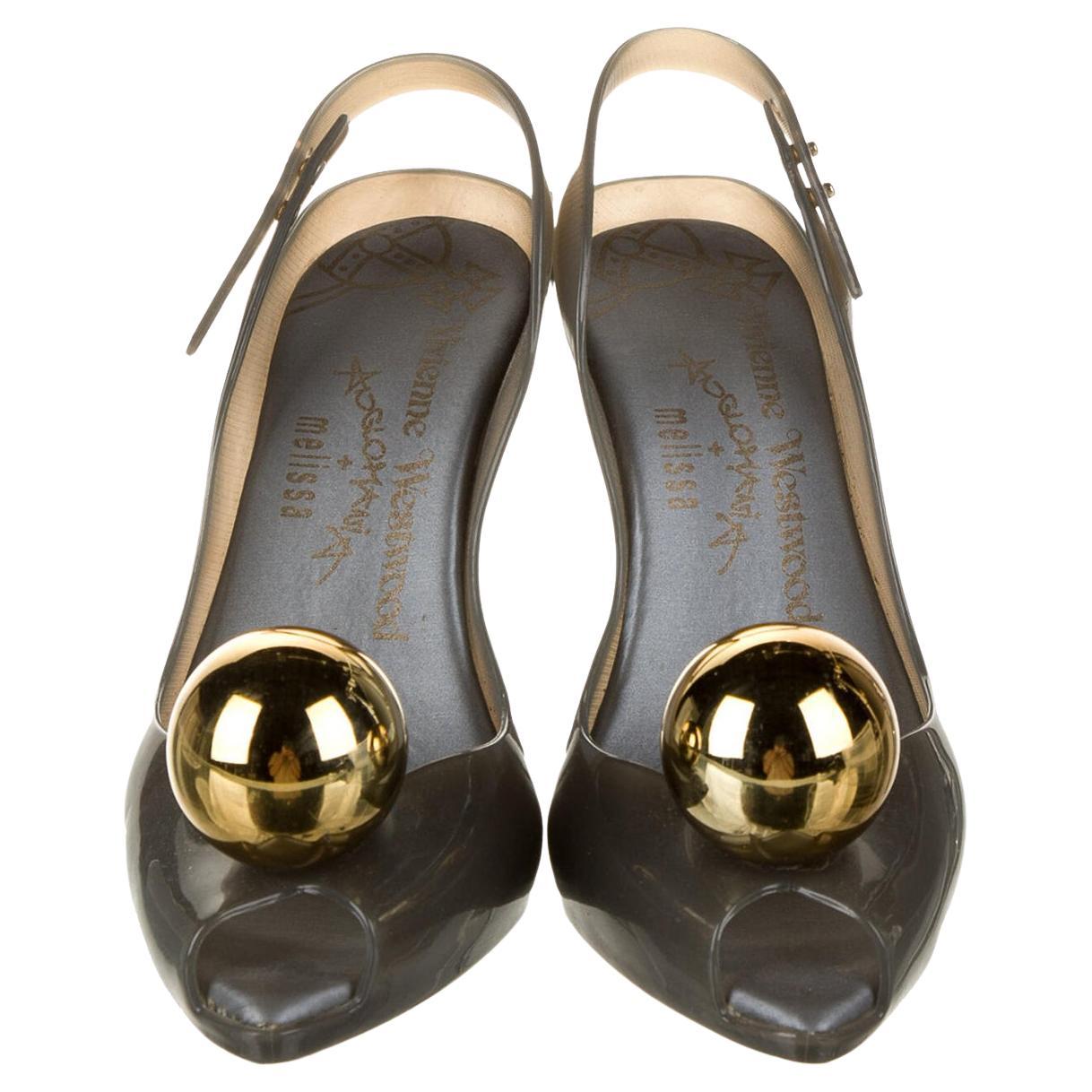 Vintage Vivienne Westwood Anglomania Rubber Slingback Pumps, 1993