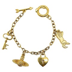 Vintage Vivienne Westwood Eternal Love Charm Bracelet 1990s