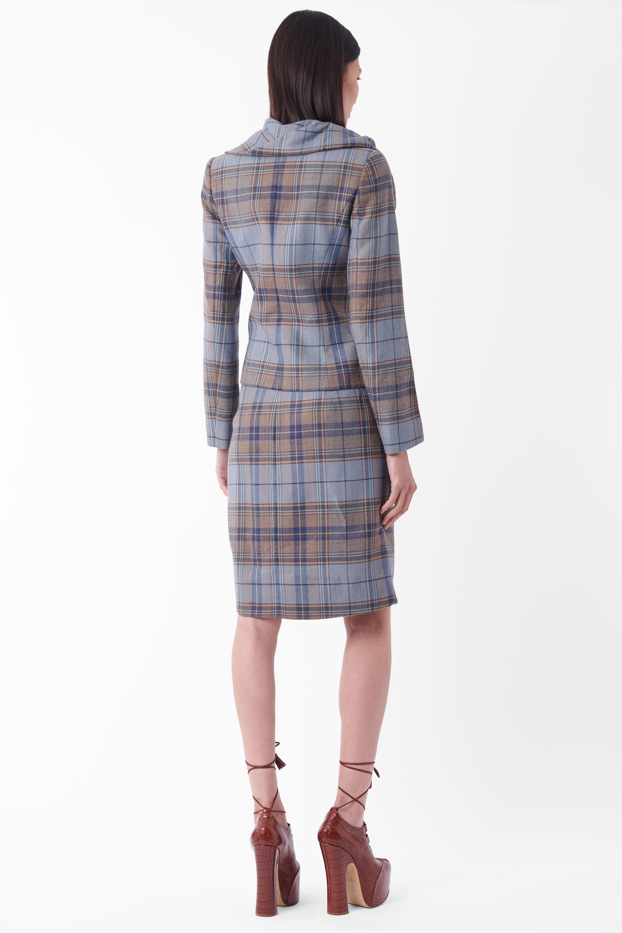 Women's or Men's Vintage Vivienne Westwood F/W 2012 Runway Blue Tartan Two Piece Co-ord