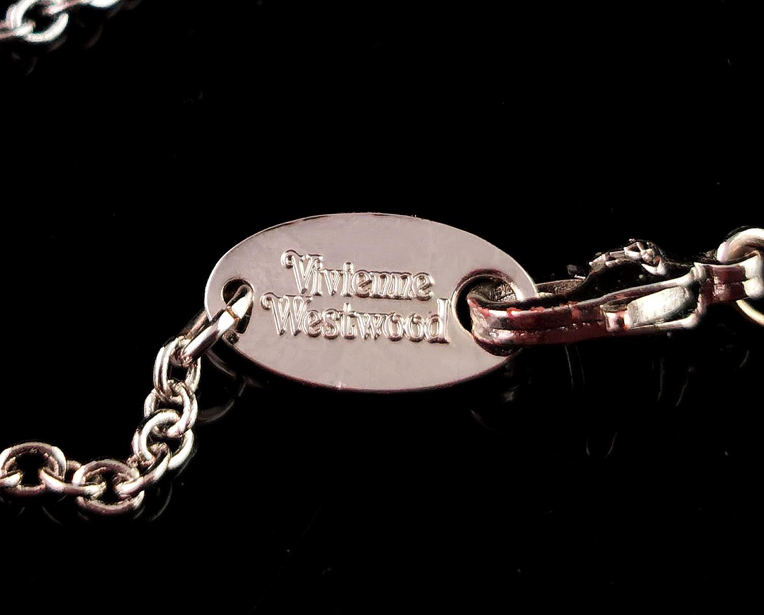 Women's Vintage Vivienne Westwood heart orb pendant necklace For Sale