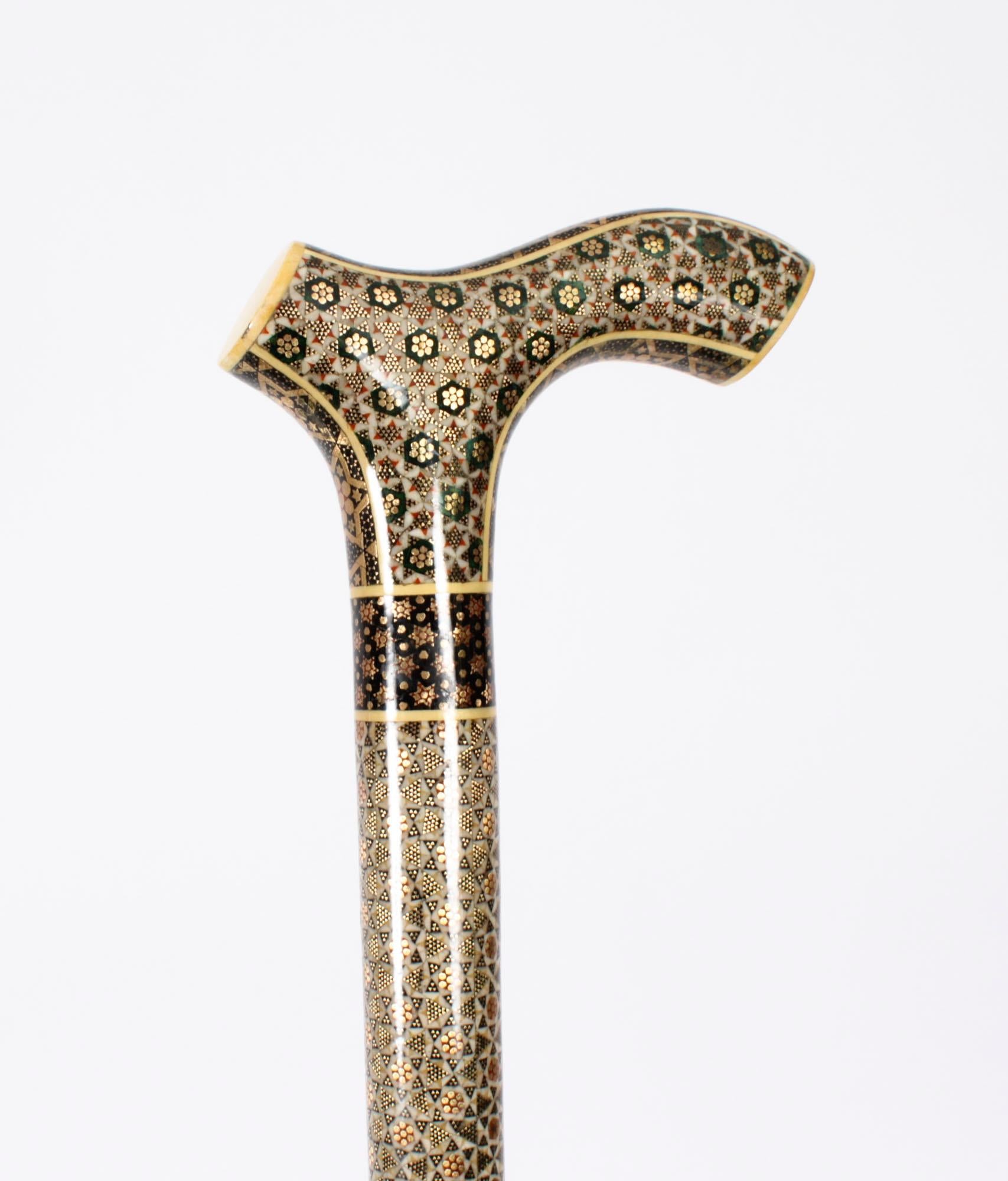 Vintage Vizagapatam style Islamic Walking Cane Stick 20th Century 1