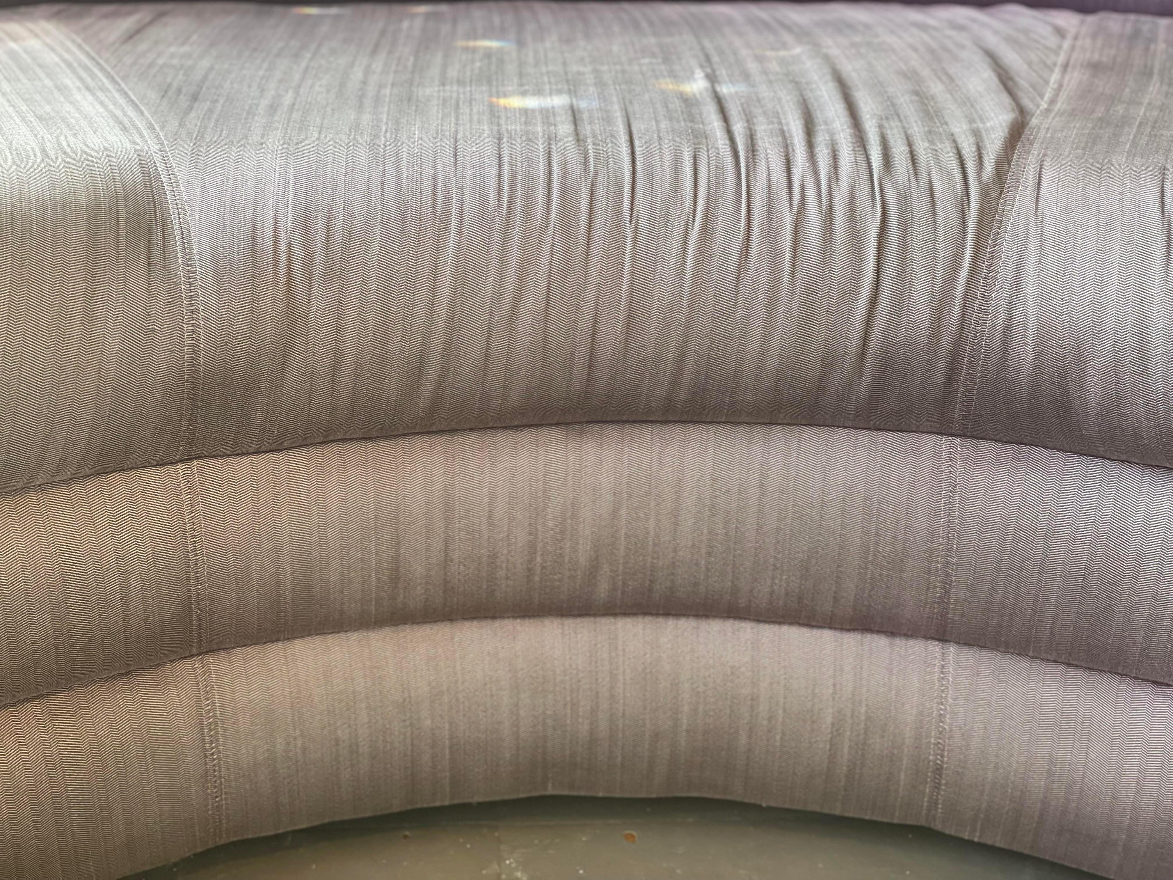 Silk Vintage Vladimir Kagan for Directional Curved Sofa