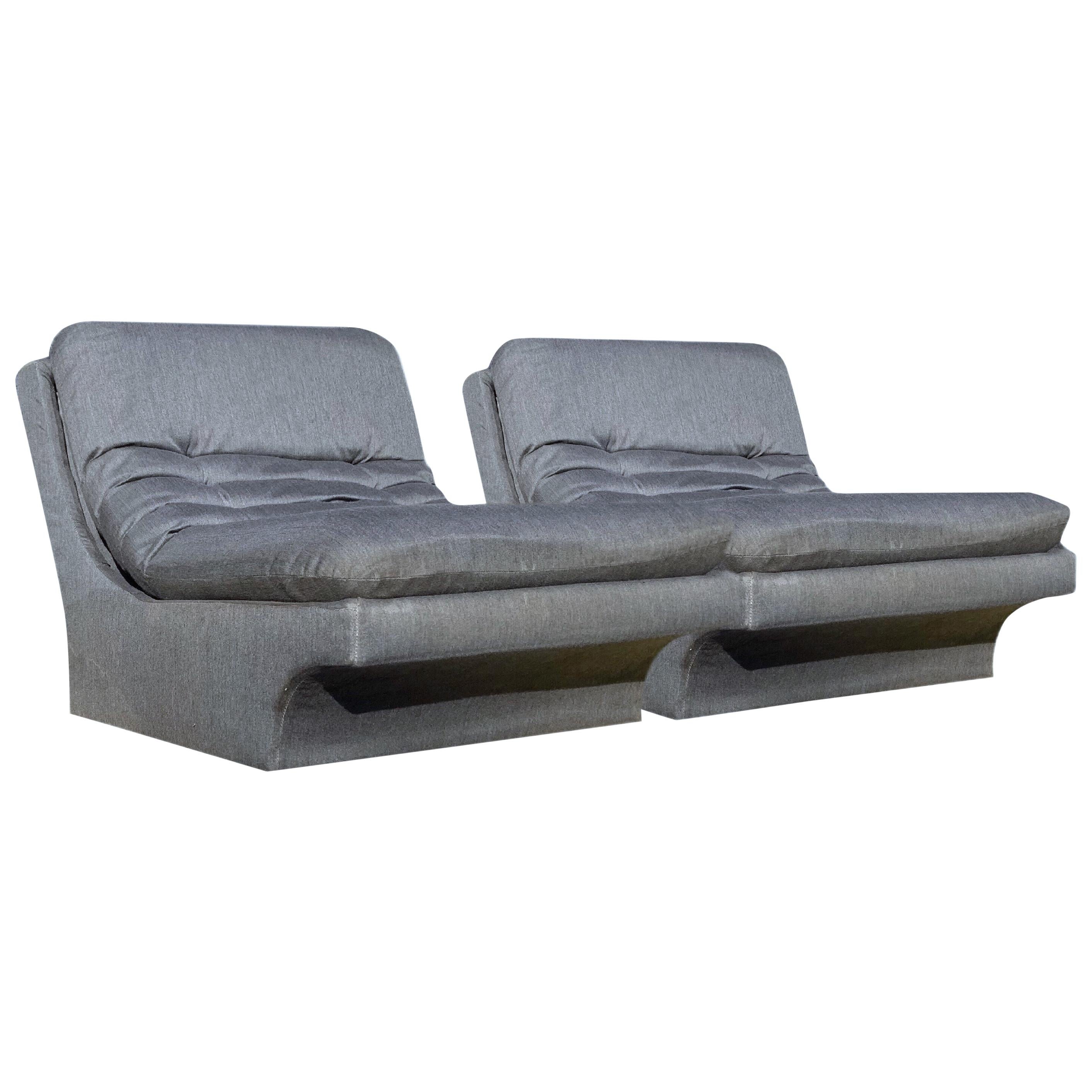 Mid-Century Modular Lounge Chairs Loveseat Preview Furniture Sofa 1970