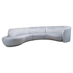 Vintage 3 piece Sectional Sofa Newly Upholstered in Mohair