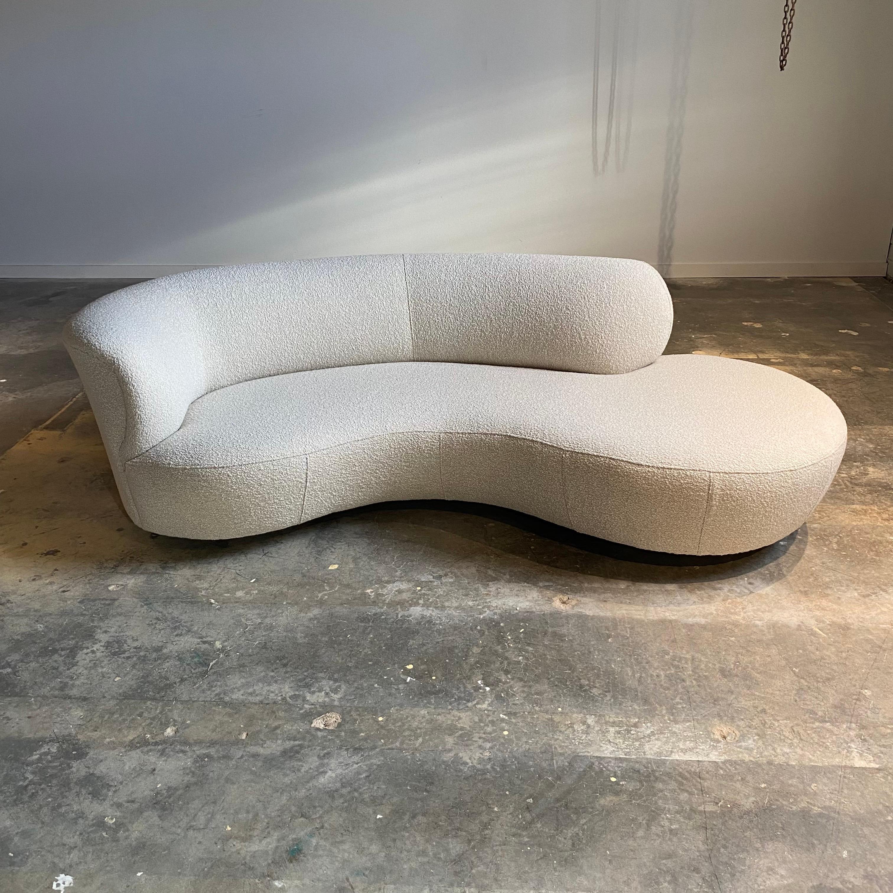 Upholstery Vintage Serpentine Sofa by Weiman