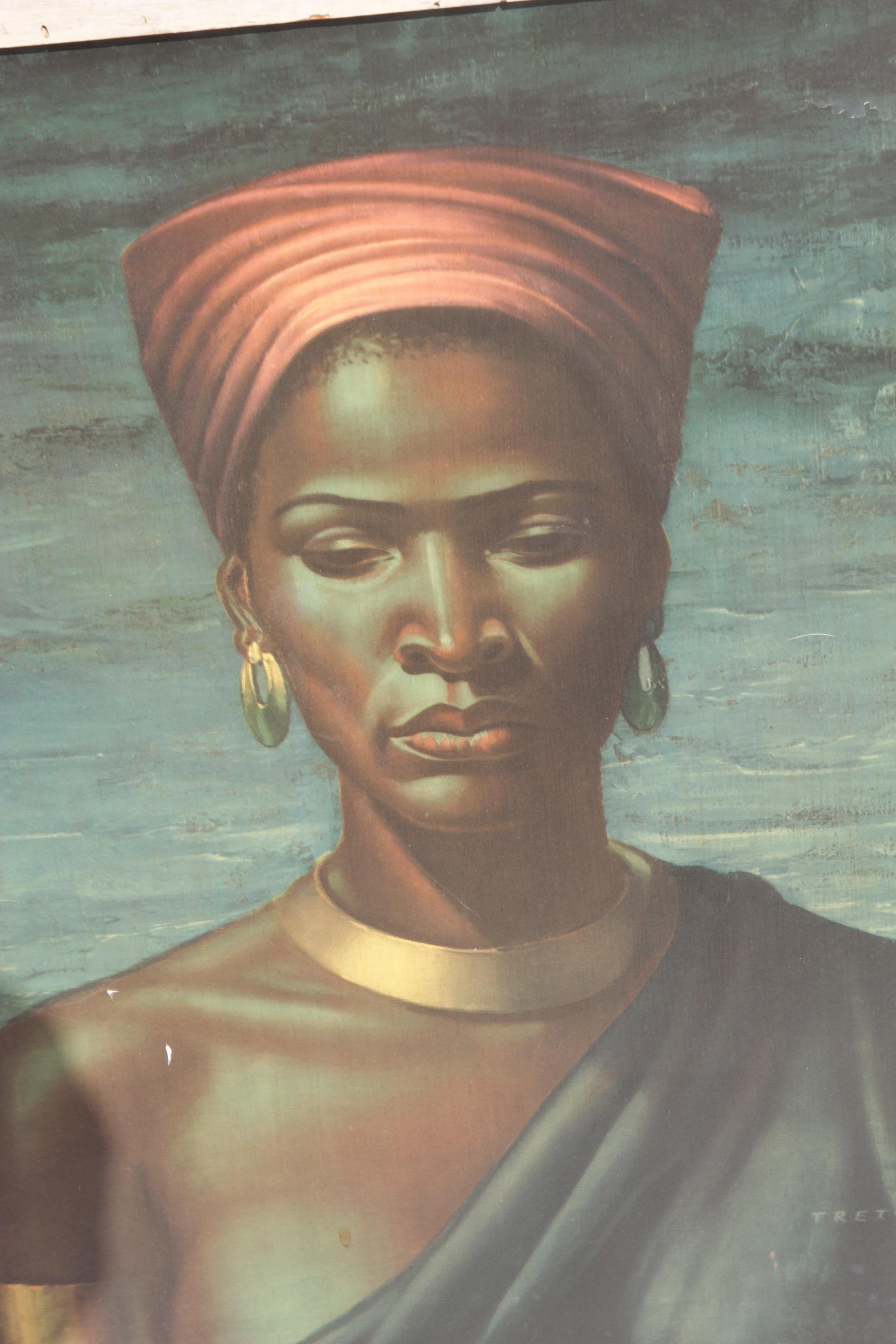 20th Century Vintage Vladimir Tretchikoff Zulu Girl For Sale