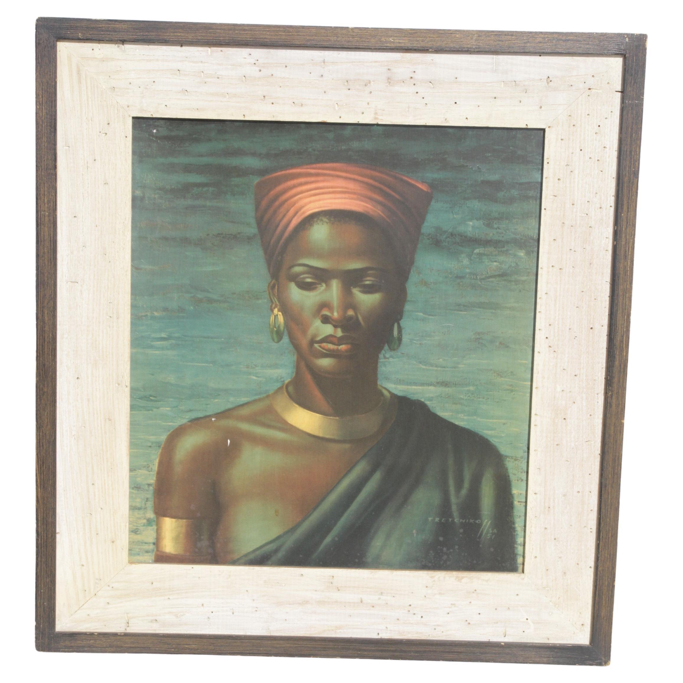 Vintage Vladimir Tretchikoff Zulu Girl For Sale