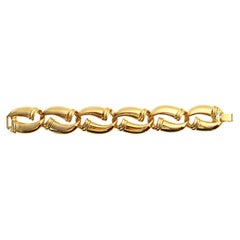 Vintage VO Gold Tone Oval Links Bracelet Circa 1980s