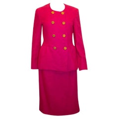 Used Vogue America Designer Original Pink Skirt Suit