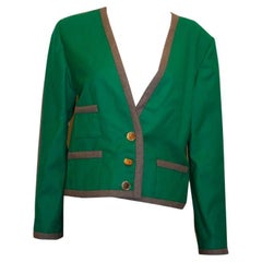 Vintage Vogue America Grey and Green Wool Jacket