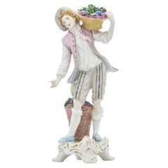 Vintage Volkstedt Rudolf Kammer The Grape Picker German Porcelain Figurine